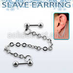 bber27 piercing helix cadena barbell acero quirurgico bolas 4mm 6mm conectado barbell acero mismo larga 7cm mayorista