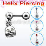 bber2 barbell helix acero quirurgico bolas 4mm calavera ojos cristal distribuidor mayorista