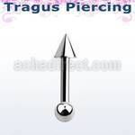 bber36 barbell tragus acero quirurgico cono 4mm bola acero liso 3mm inferior al por mayor