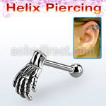 bber70 barbell tragus helix acero quirurgico mano esqueleto acero fundido 316l distribuidor mayorista