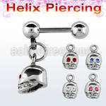 bber7 barbell helix acero quirurgico bolas 4mm calavera ojos cristal venta