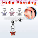 bber81 barbell helix acero quirurgico bolas 4mm colgante mariposa zirconia engastada mayorista