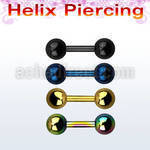 bbert20 piercing helix barbell acero quirurgico anodizado bola 4mm distribuidor