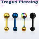 bbert37 barbell tragus acero quirurgico anodizado bola 4mm bola 3mm 6mm distribuidor