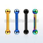 bbetb2 barbell ceja helix acero quirurgico anodizado bolas 2mm al por mayor