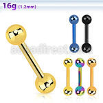 bbetb4 barbell ceja helix acero quirurgico anodizado bolas 4mm al por mayor