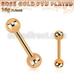 bbettb4 barbell ceja acero 316l pvd oro rosa bolas 4mm distribuidor mayorista