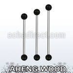 bbinar5 barbell industrial organico barra acero 316l bolas madera areng 5mm al por mayor