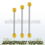 bbinjf5 barbell industrial organico barra acero 316l bolas madera jackfruit arbol jaca 5mm al por mayor