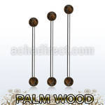 bbinpl5 barbell industrial organico barra acero 316l bolas madera palma 5mm al por mayor