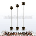bbinsn5 barbell industrial organico barra acero 316l bolas madera sono 5mm mayorista