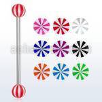 bbivbe5 barbell industrial acero quirurgico 316l bolas acrilicas uv pelota playa 5mm distribuidor mayorista