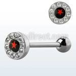 bbloc3 barbell lengua acero quirurgico logo estrella rojo cristal claros 16mm distribuidor