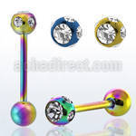 bbtc3 barbell lengua acero quirurgico anodizado bola multi joya 6mm bola lisa 6mm inferior distribuidor