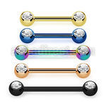 bbtnpc barbell pezon acero quirurgico anodizado bolas joya orientada hacia al 5mm 16mm venta