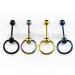 bbtsl barbell lengua acero quirurgico anodizado bola 6mm conectada aro bola presion 16mm mayorista