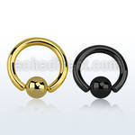 bcrt8 aro bola presion acero quirurgico pvd negro 3mm bola 8mm al por mayor