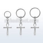 bcrtg769 venta por mayor aro bola presion acero 316l anodizado oro colgante cruz ankh oro al por mayor