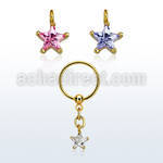 bcrtsz3 aro bola presion acero 316l pvd dorado zirconia estrella venta