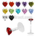 bilbhz labret bio flexible transparente zirconita corazon 3mm distribuidor