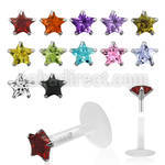 bilbsz labret bio flexible transparente zirconita cuadrada 3mm estrella venta