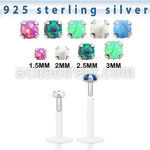 bilpo labret bio flexible transparente plateada presion opalo 1 5mm 3mm distribuidor