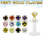 bilz3rg labret bio flexible transparente plata 925 oro 18 kts zirconita redonda 3mm venta