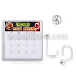 biswcx16 caja 16 piercing nariz l bio flexible 1mm cristal redondos 1 5mm al por mayor