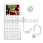 biswcx40 caja 40 piercing nariz l bio flexible 1mm cristal claros redondos 1 5mm distribuidor