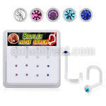 biswmx16 caja 16 piercing nariz l bio flexible 1mm cristal redondos 1 5mm al por mayor