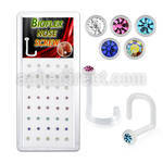 biswmx40 caja 40 piercing nariz l bio flexible 1mm cristal redondos 1 5mm mayorista