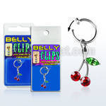 blcp2 piercing falso clip ombligo pendiente cereza rodio 1 pieza al por mayor