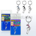blcp358 piercing falso clip ombligo pistola cristal 1 pieza mayorista