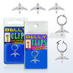 blcp463 piercing falso clip ombligo pajaro liso colgado cristal centro 1 pieza venta