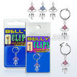 blcp508 piercing falso clip ombligo flor arco colgados 1 pieza mayorista
