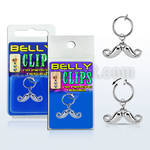 blcp519 clip ombligo falso bigote feliz colgado rodio 1 pieza al por mayor
