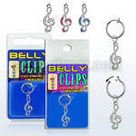 blcp576 piercing falso clip ombligo nota musical 1 pieza mayorista