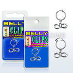 blcp618 piercing falso clip ombligo infinito colgado 1 pieza al por mayor