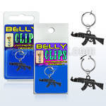 blcp631k piercing falso clip ombligo miniatura ak47 negro 1 pieza distribuidor