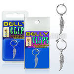 blcp653 piercing falso clip ombligo ala pajaro plata lisa 1 pieza distribuidor