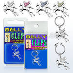 blcp675 piercing falso clip ombligo pegasus colgado alas cristal 1 pieza al por mayor