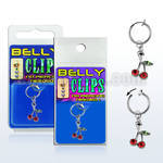 blcpch10 piercing falso clip ombligo cerezas cristal s 1 pieza mayorista