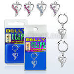 blcphrc2 piercing falso clip ombligo corazon colgado cristal lado 1 pieza distribuidor mayorista