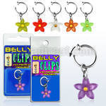 blcpt102 piercing falso clip ombligo elegante flor acrilica 1 pieza al por mayor