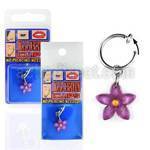 blcpt113 piercing falso clip ombligo flor acrilica 1 pieza mayorista