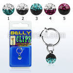blcpt117e piercing falso clip ombligo bola multi cristal 5mm colores pack blister distribuidor mayorista