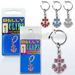 blcpt51 piercing falso clip ombligo ancla cristal 1 pieza venta