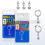 blcpz585 piercing falso clip ombligo zirconia estrella 1 pieza venta