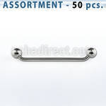 blk226 surtido piercings 50 barbells superficiales industriales variados 45 grados bolas 5mm al por mayor