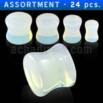 blk272 surtido piercings 24 dilataciones plug doble flare luna 4mm 12mm distribuidor mayorista